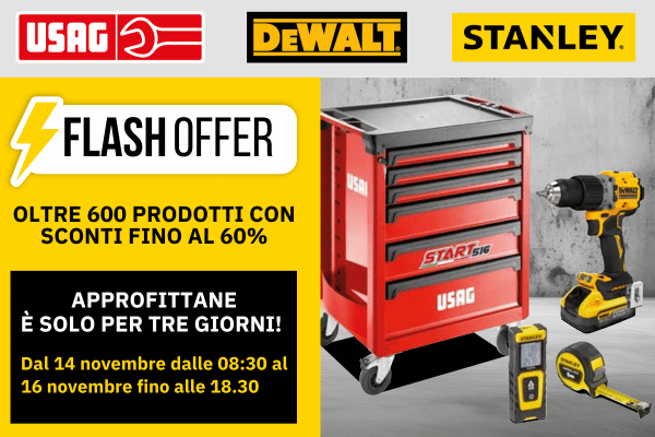 FLASH OFFER Usag, DeWalt e Stanley