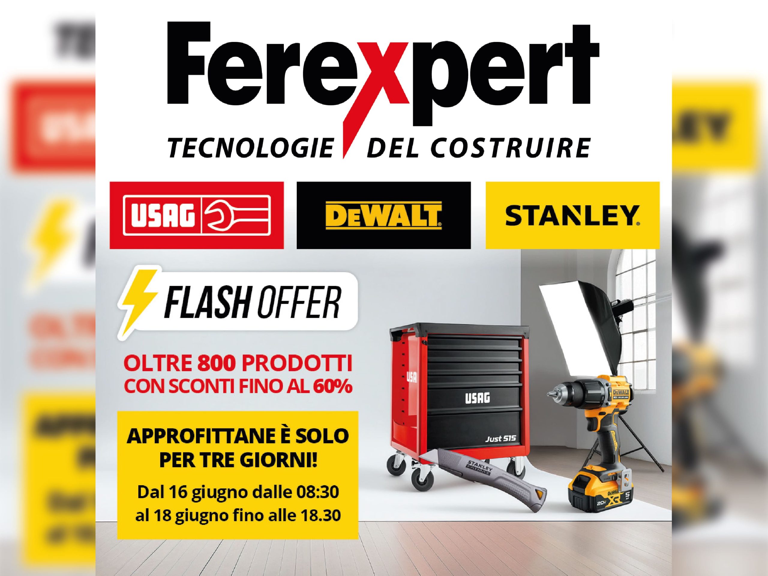 FLASH OFFER Usag, DeWalt e Stanley