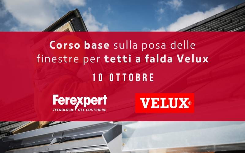 Corso base sulla posa delle finestre per tetti a falda Velux